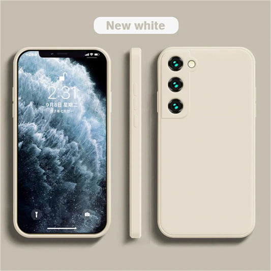 Luxury New White Liquid Silicone Case for Samsung