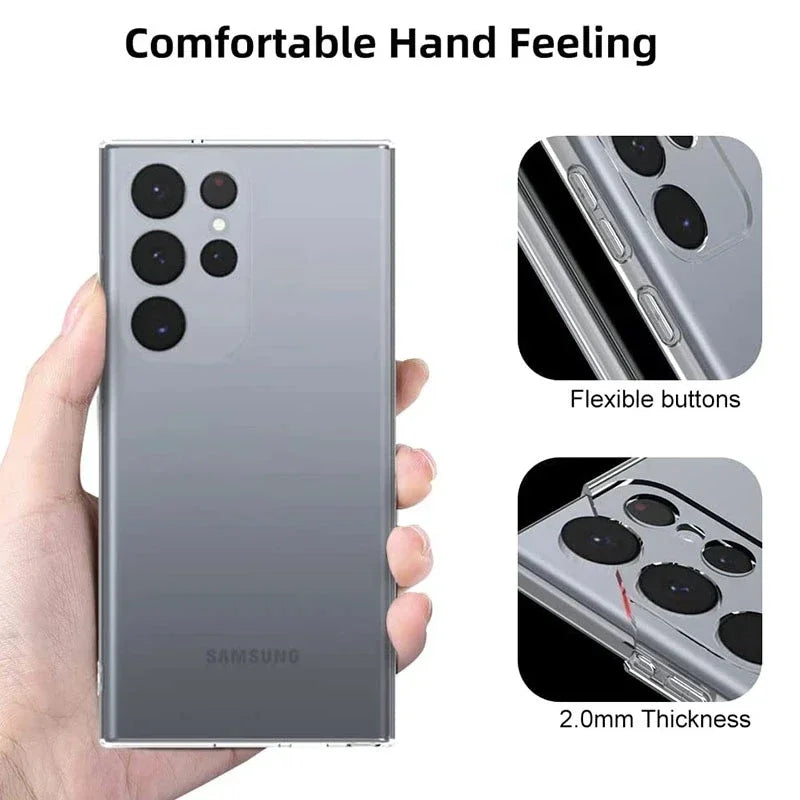 Luxury Silicone Clear Phone Case For Samsung